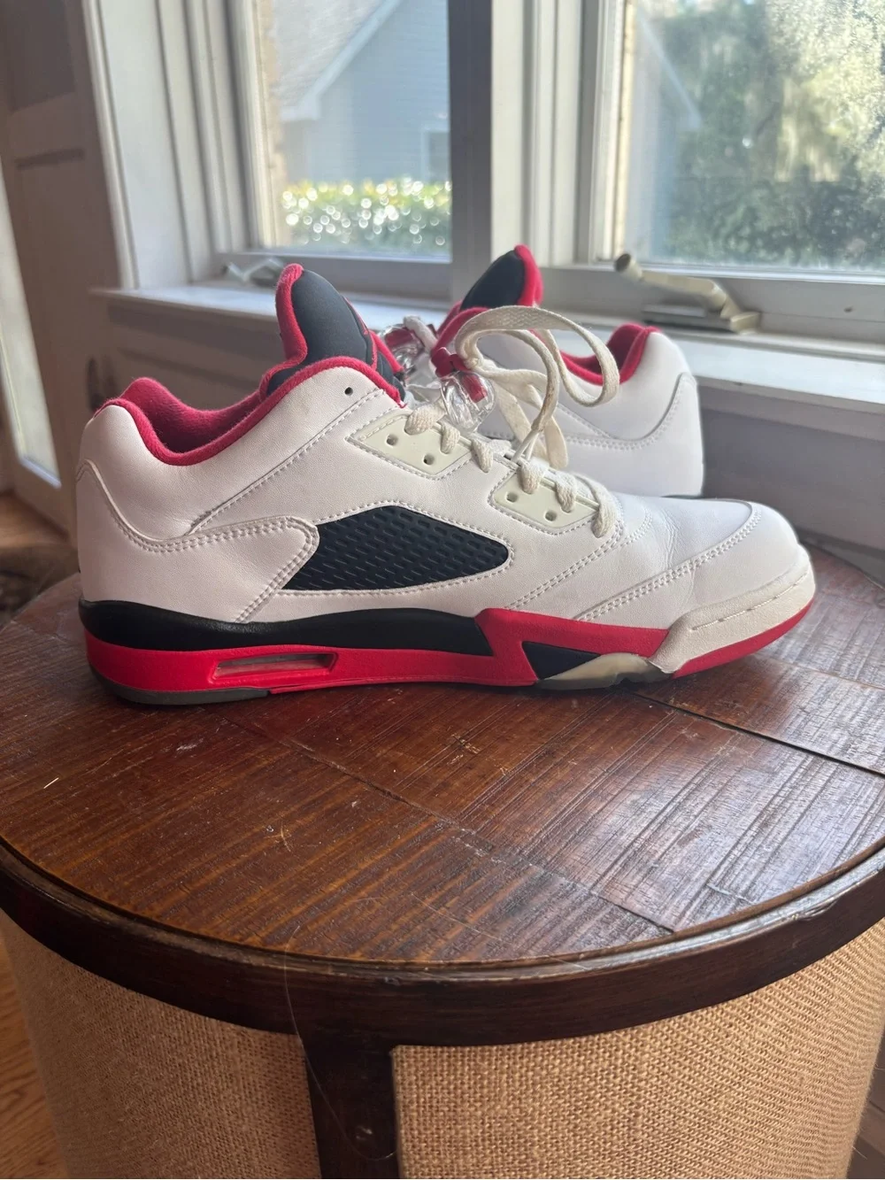Nike Air Jordan 5 V Retro Low White Fire Red Black with box 11